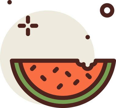 Bir dilim karpuz. vektör illüstrasyonu