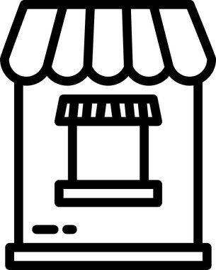 Dükkan. Web simgesi basit illüstrasyon