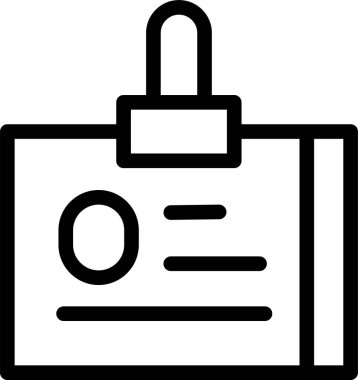 Kimlik kartı. Basit resimleme