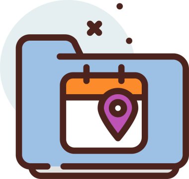 Beyaz arkaplanda izole edilmiş dizin simgesi ve vektör illüstrasyonu 