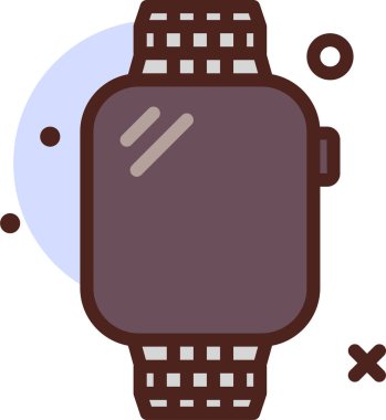 beyaz arkaplanda izole edilmiş saat simgesi ve vektör illüstrasyonu 