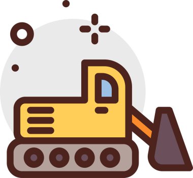 Kazıcı. Web simgesi basit illüstrasyon