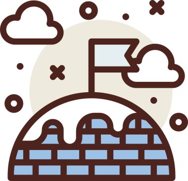 Çizgi film simgesinin vektör çizimi