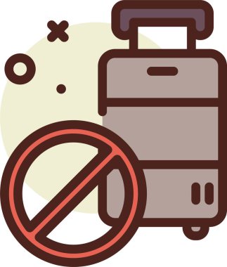 bagaj. Web simgesi basit illüstrasyon