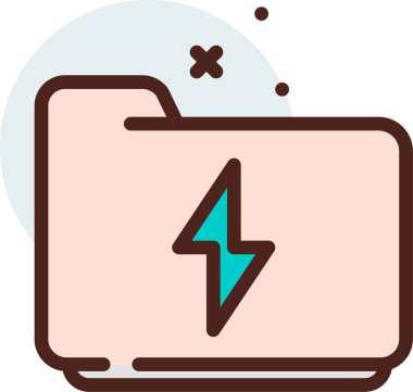 Beyaz arkaplanda izole edilmiş dizin simgesi ve vektör illüstrasyonu 