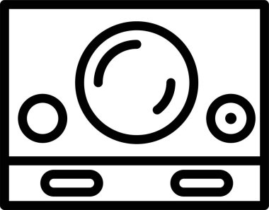 çamaşır makinesi simgesi, vektör illüstrasyonu