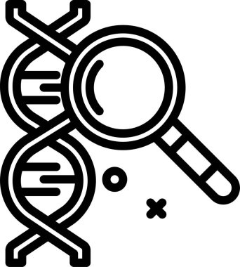 Biyoloji ve kimya simgesi, vektör illüstrasyonu beyaz arkaplanda izole edildi  