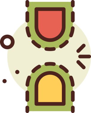 soyut şekiller simge, vektör illüstrasyonu beyaz arkaplan üzerinde izole 