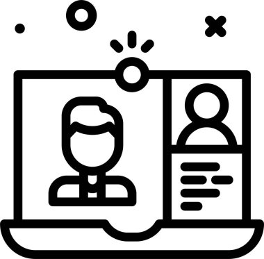 kullanıcı. Web simgesi basit illüstrasyon