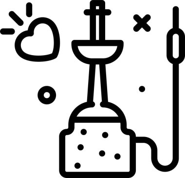 Nargile. Web simgesi basit illüstrasyon