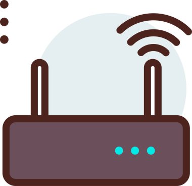 Kablosuz teknolojinin wifi simgesi, düz vektör çizimi 