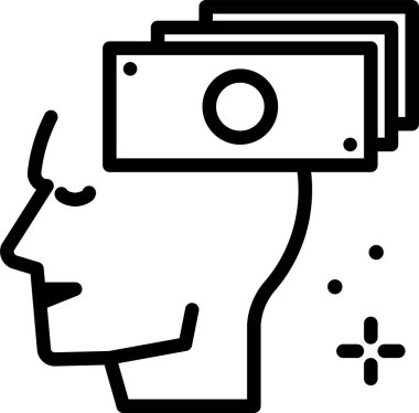 para ve finansal web simgesi, basit vektör illüstrasyonu   