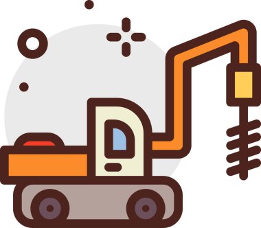 Kazıcı. Web simgesi basit illüstrasyon