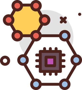 Biyoloji ve kimya simgesi, vektör illüstrasyonu beyaz arkaplanda izole edildi  