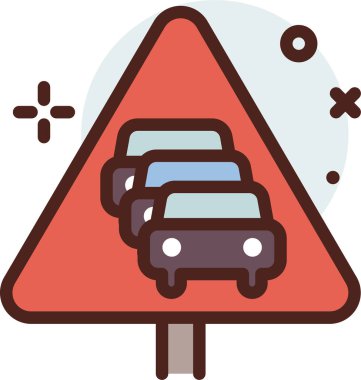 Araba yolu simgesi. vektör illüstrasyonu