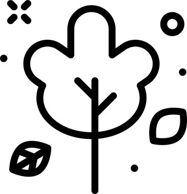 ağaç web simgesi, basit vektör illüstrasyonu 