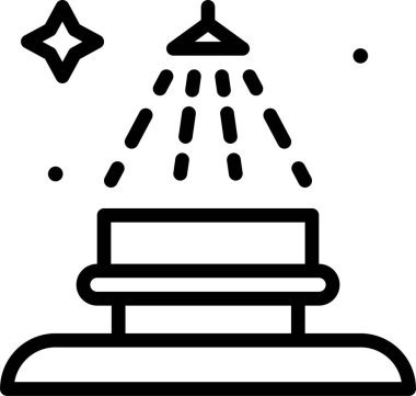 Otelde. Web simgesi basit illüstrasyon