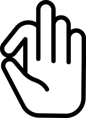 El hareketi simgesi, vektör illüstrasyonu