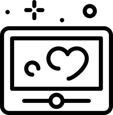 Aşk. Web simgesi basit illüstrasyon