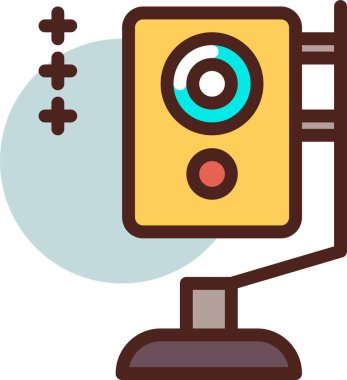 kamera web simgesi, basit vektör illüstrasyonu 