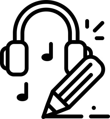 Müzik notası. Basit resimleme