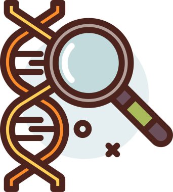 Biyoloji ve kimya simgesi, vektör illüstrasyonu beyaz arkaplanda izole edildi  