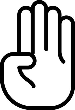 El hareketi simgesi, vektör illüstrasyonu