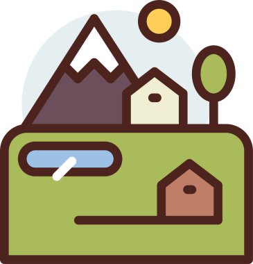 Ev. Web simgesi basit illüstrasyon