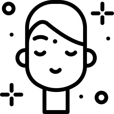 Gözlüklü gülümseyen çocuk, vektör illüstrasyonu