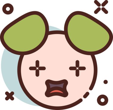 karakter web simgesi, basit vektör illüstrasyonu 