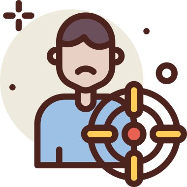 hedef simge, vektör illüstrasyonu