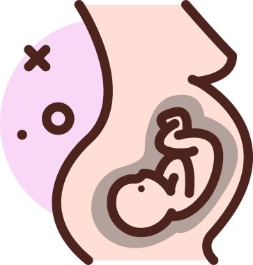 Tatlı bir çizgi film bebeğinin vektör çizimi