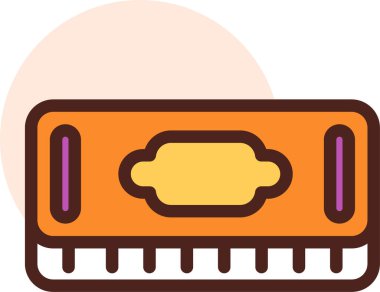 müzik enstrümanı simgesi, basit vektör çizimi