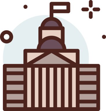 Bina. Web simgesi basit illüstrasyon