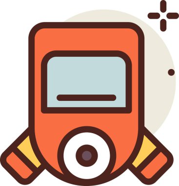 maskeli web simgesi, basit vektör illüstrasyonu beyaz arkaplanda izole edildi