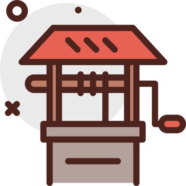 Ev. Web simgesi basit illüstrasyon