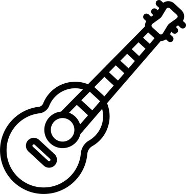 Gitar. Web simgesi basit illüstrasyon