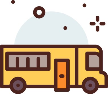 Otobüs. Web simgesi basit illüstrasyon