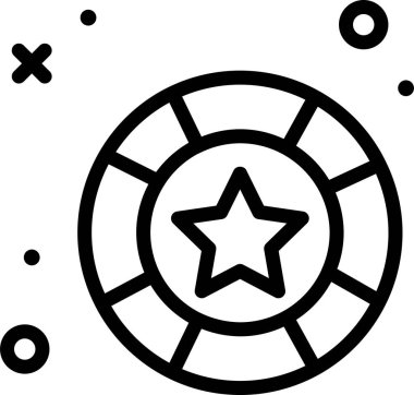 Poker web simgesi, beyaz arkaplanda izole edilmiş basit vektör illüstrasyonu