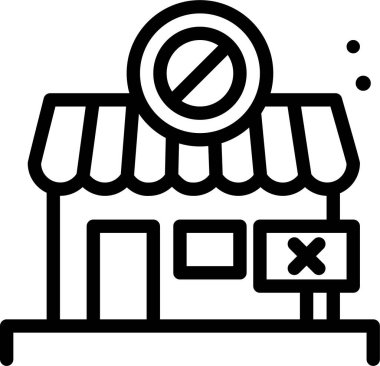 Dükkan. Web simgesi basit illüstrasyon