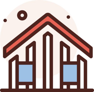 ev simgesi, vektör illüstrasyonu