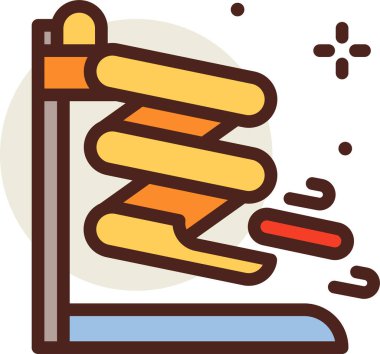 karnaval simgesi, vektör illüstrasyonu beyaz arkaplanda izole edildi