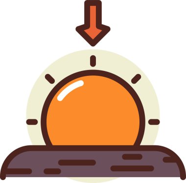 Bir saat simgesinin vektör illüstrasyonu