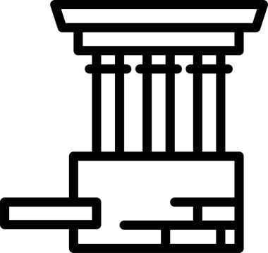 Mahkeme. Web simgesi basit tasarım