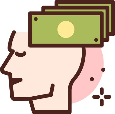 para ve finansal web simgesi, basit vektör illüstrasyonu   