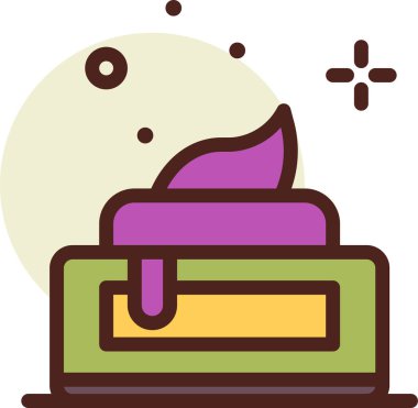 Kek. Web simgesi basit illüstrasyon