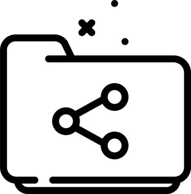 Dizin paylaşım simgesi, vektör illüstrasyonu beyaz arkaplanda izole edildi  