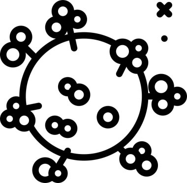 Biyoloji ve kimya simgesi, vektör illüstrasyonu beyaz arkaplanda izole edildi  