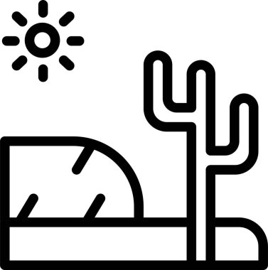 Çöl. Web simgesi basit illüstrasyon