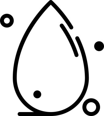 Bir damla simgesinin vektör illüstrasyonu